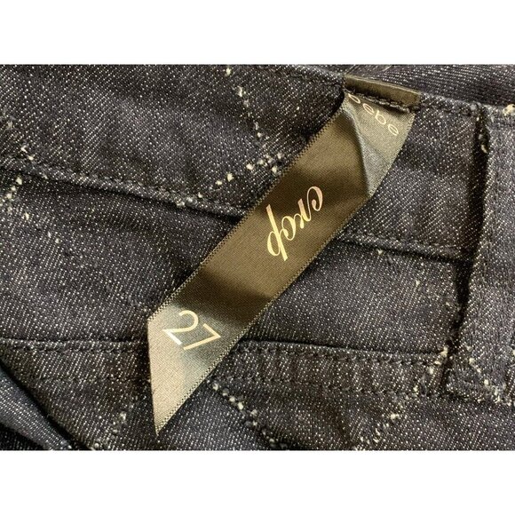 Bebe Women Jeans Size 27 Blue Rinse Diamond Pick Ankle Zip Skinny Mid Rise Crop - Picture 5 of 8